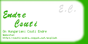 endre csuti business card